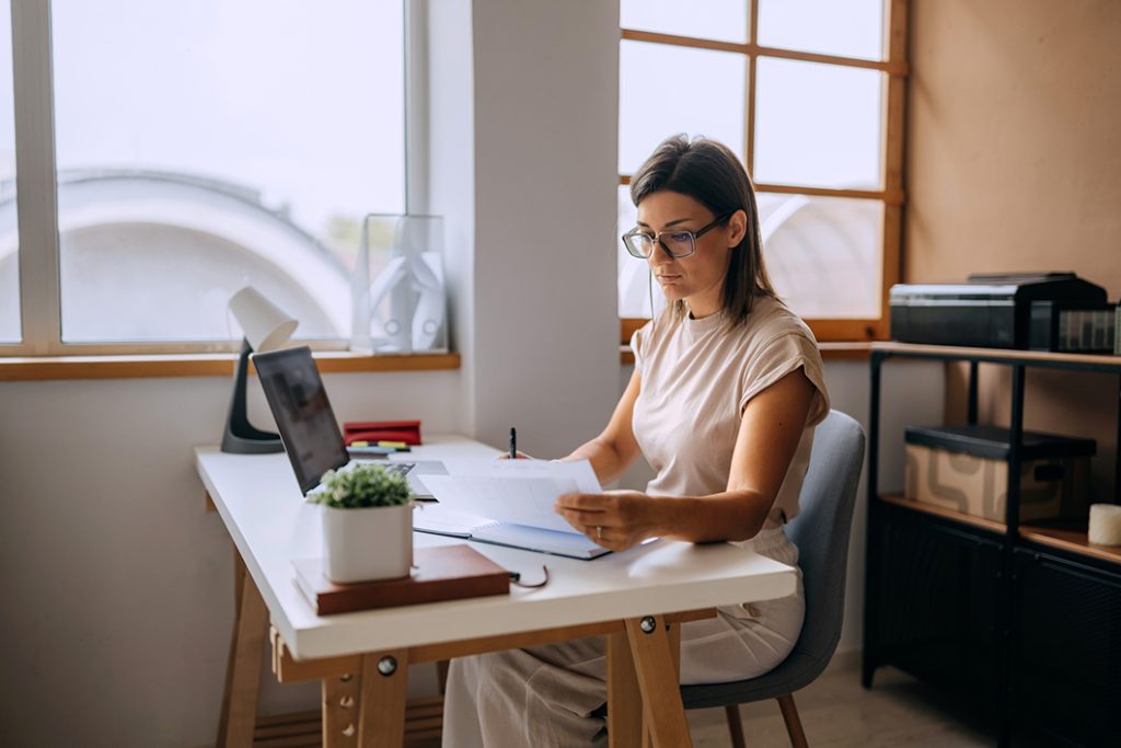 Employer checking annual leave and holiday pay records